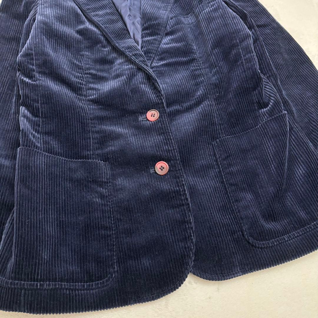 イヴ・サンローラン コーデュロイジャケット テーラードジャケット M ネイビー