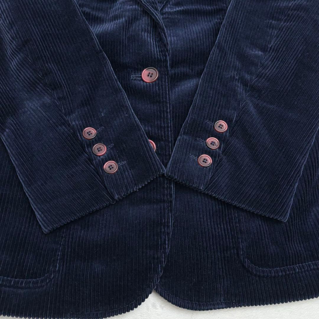 イヴ・サンローラン コーデュロイジャケット テーラードジャケット M ネイビー