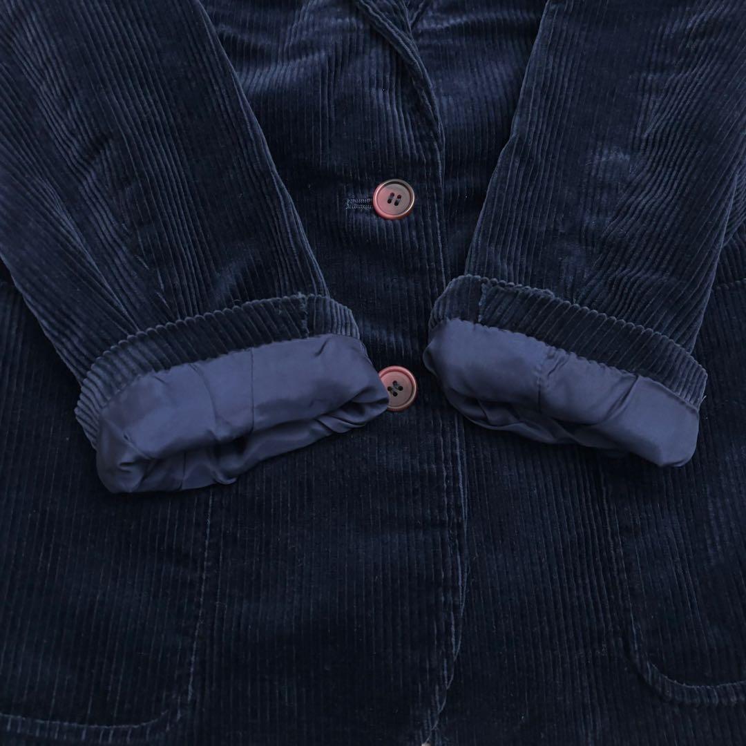 イヴ・サンローラン コーデュロイジャケット テーラードジャケット M ネイビー