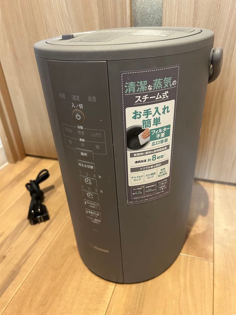 象印マホービン 加湿器 スチーム式 4.0L グレー EE-DC50-HA