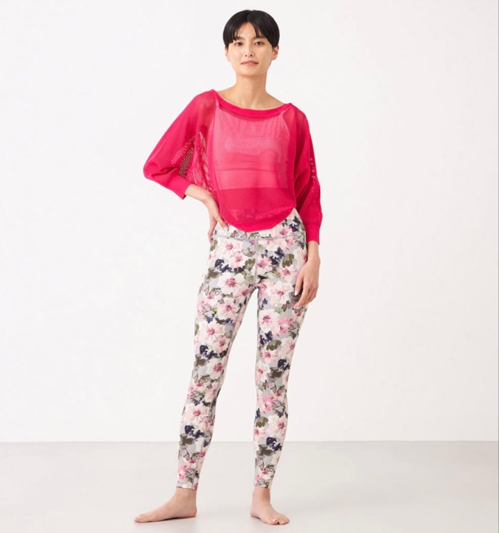 チャコット　ノーソーイングニット　7部袖　ラズベリー