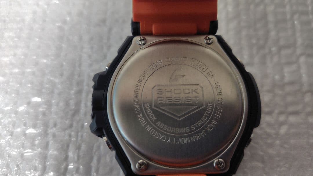 美品 G-SHOCK GA-1000 グラビティマスター アナデジ オレンジ