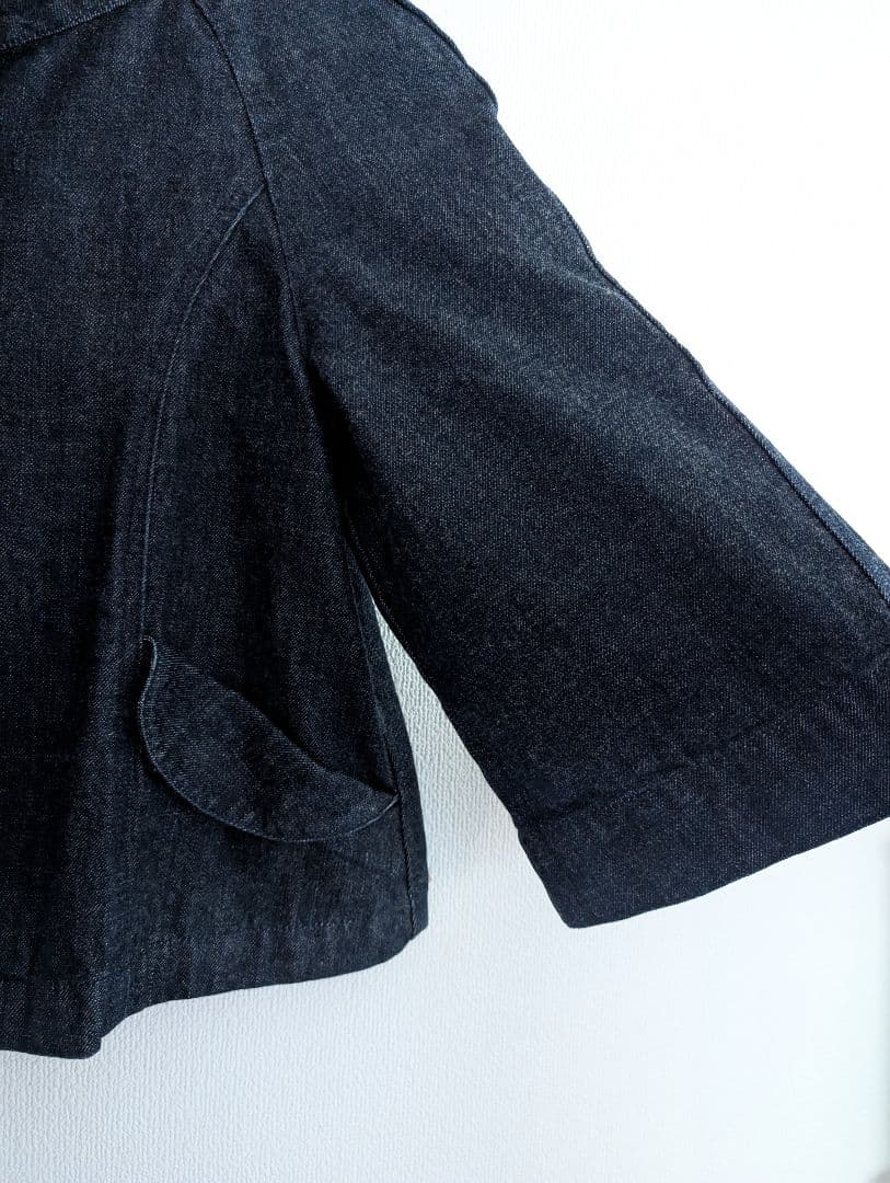 児島デニム（岡山デニム）　ラグラン袖　デニムポンチョ/デニムジャケット