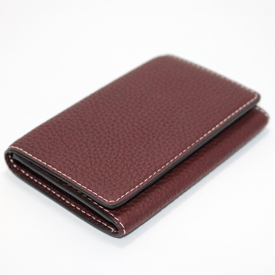 【未使用級】ボナベンチュラ スリープ付き ビジネスカードケース シュリンクレザー