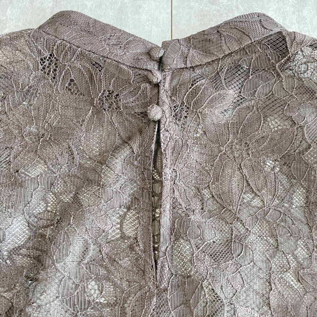 【美品】kana 23SS ベルスリーブ 前後2way ワンピ レース M