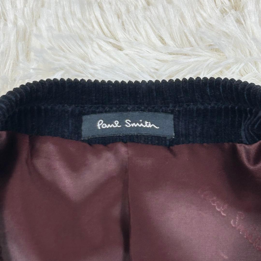 ポールスミス エルボーパッチ コーデュロイ テーラードジャケット 羊毛 ネイビー