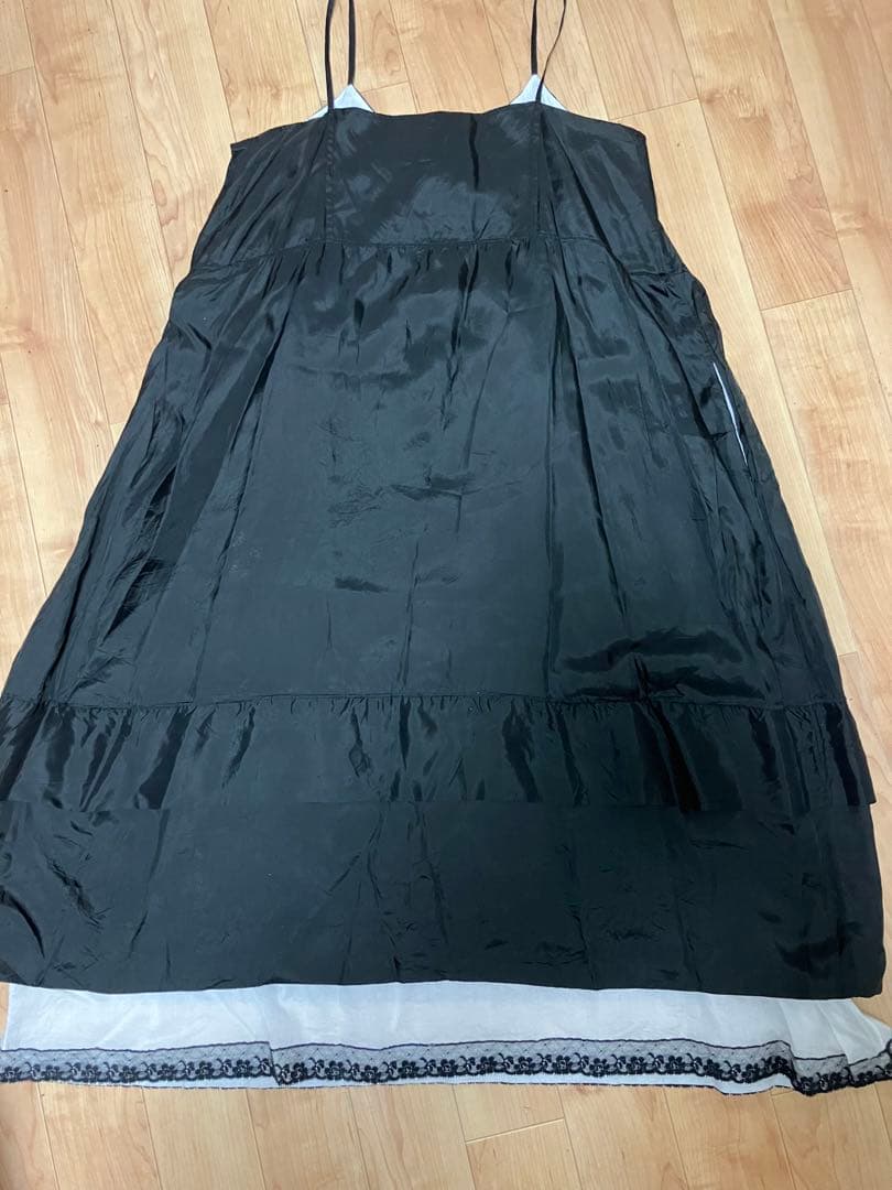 mina perhonen ドレス　ノースリーブワンピース　レース　黒