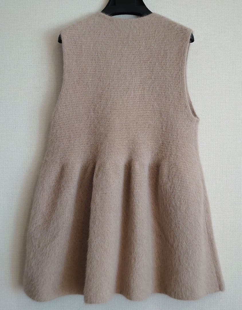 ユナイテッドアローズ/フォックスカシミヤ　フリルベスト　ジレ　ファー