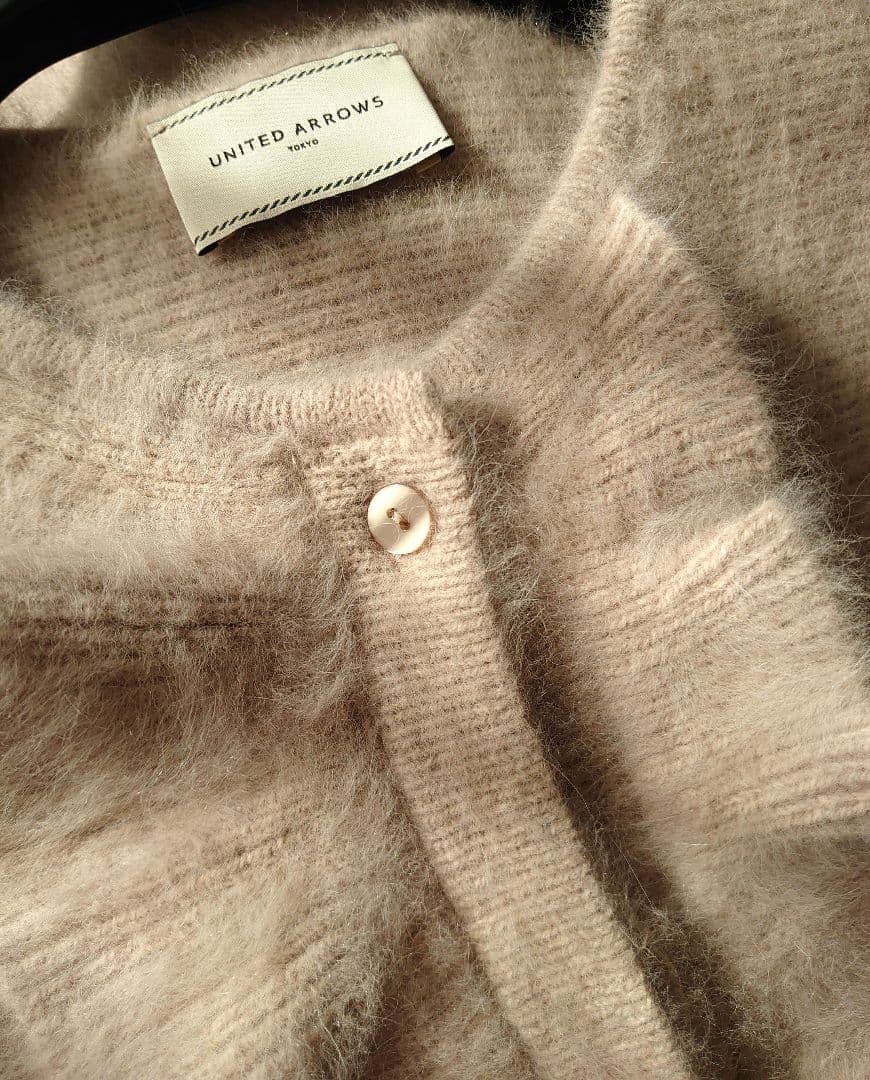 ユナイテッドアローズ/フォックスカシミヤ　フリルベスト　ジレ　ファー