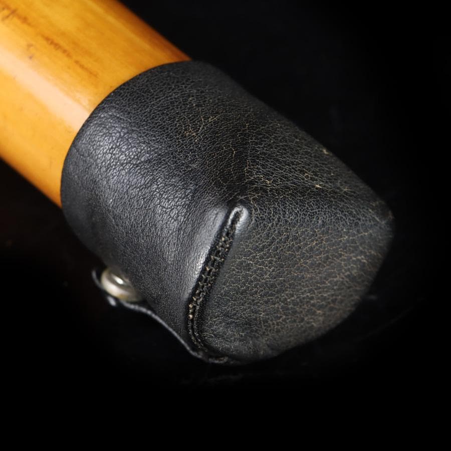 Y3273-3 琴古流 尺八 隆風銘 銀三線 全長48㎝ 竹製 　EE