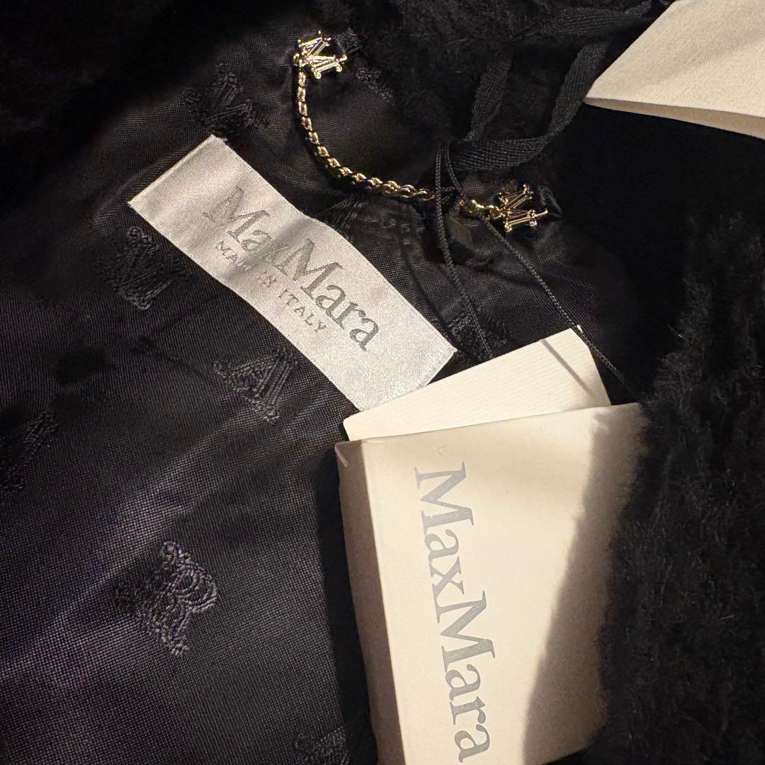 【新品鑑定付】MAX MARA TEBE テディベア ケープ ブラック