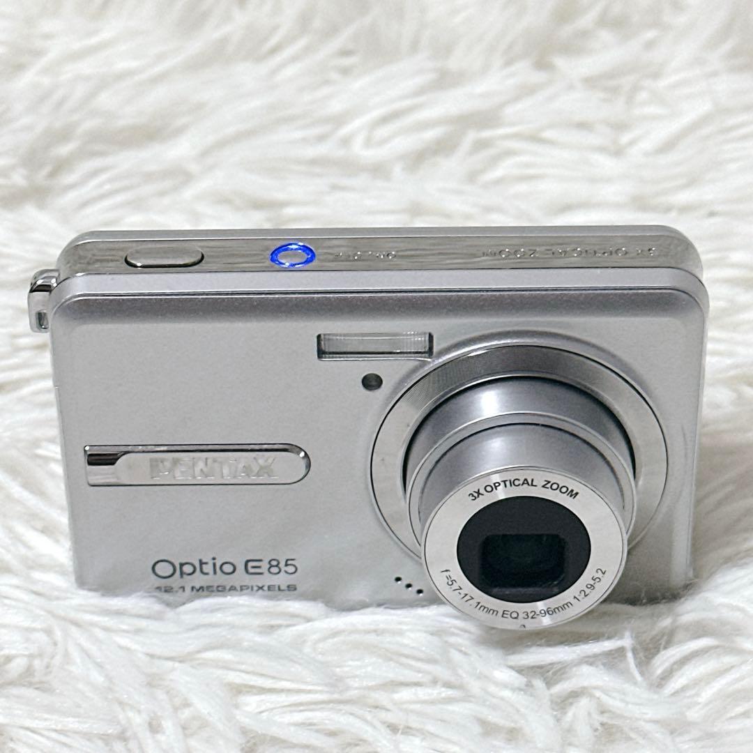 【極美品】PENTAX Optio E85 デジカメ シルバー 箱付き カメラ