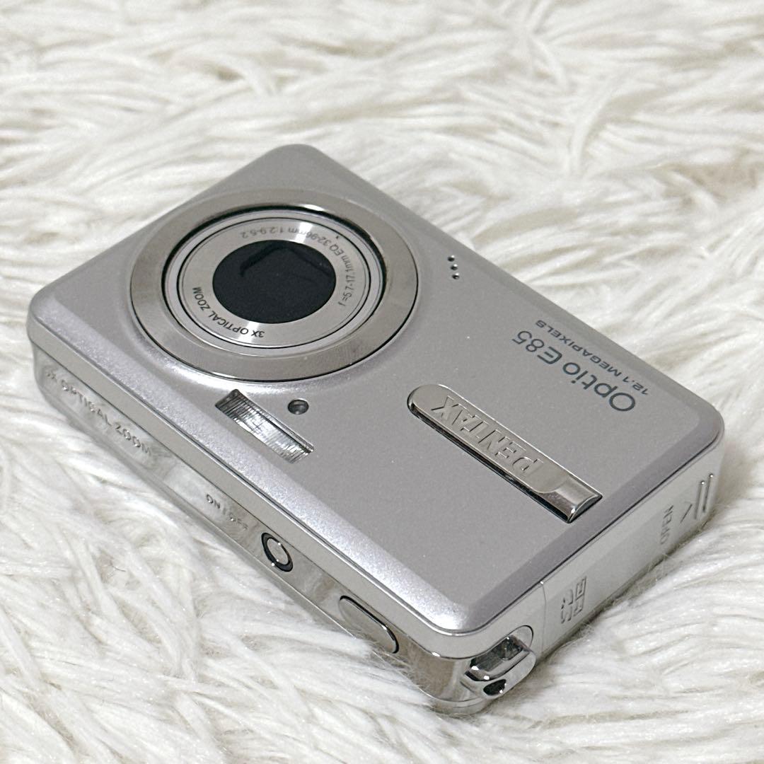 【極美品】PENTAX Optio E85 デジカメ シルバー 箱付き カメラ