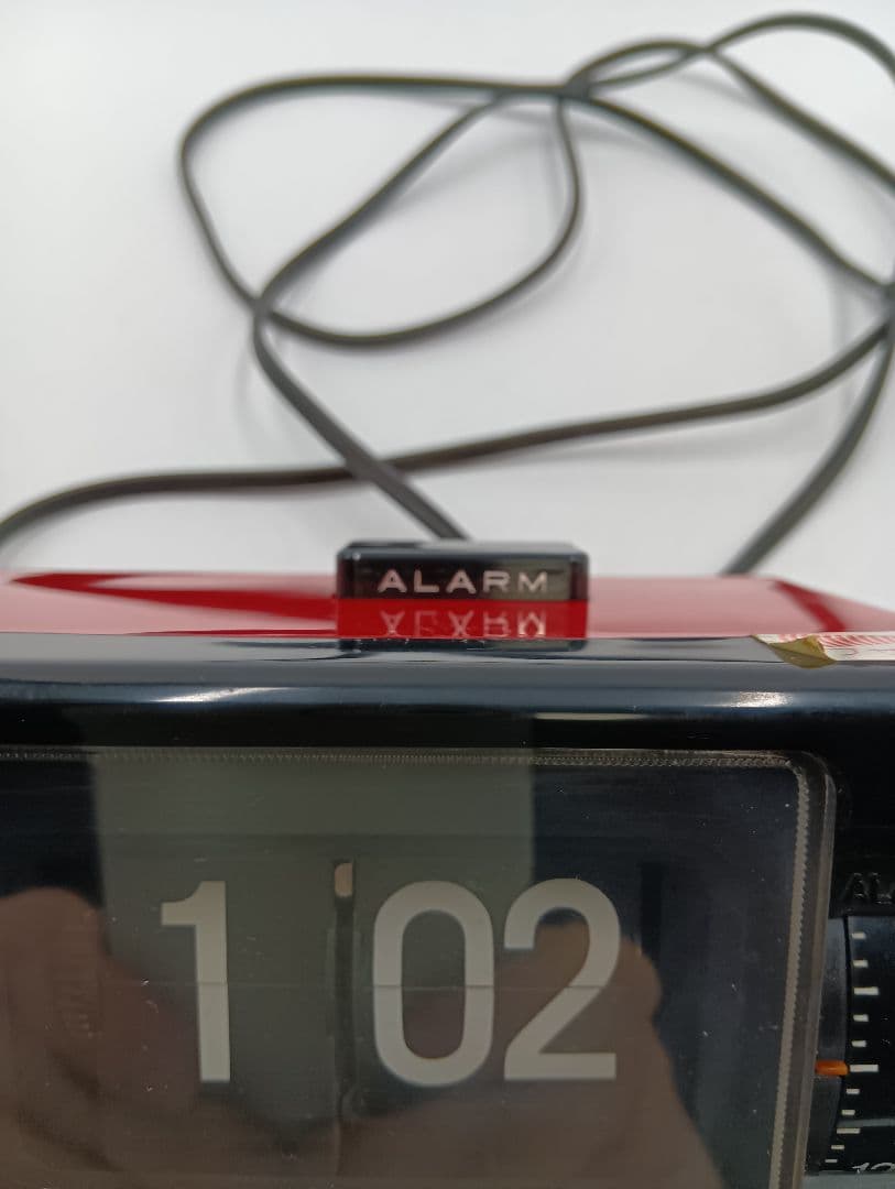 昭和レトロ【メンテ済み・動作正常】SEIKOパタパタ時計 DP690T 黒 赤