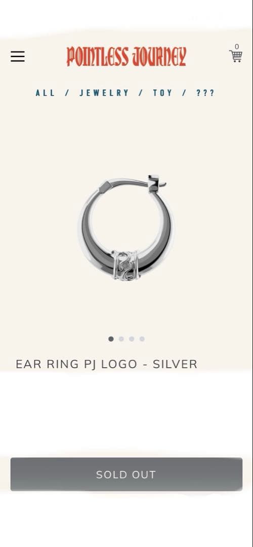 【常田大希】Pointlessjourny EAR RING SILVER