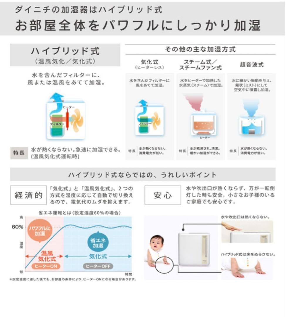 Dainichi HD-C900G 加湿器 ホワイト