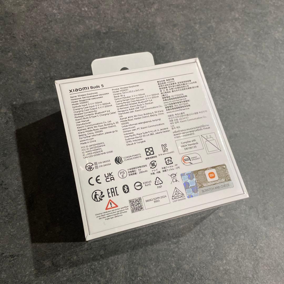 R*t様 【新品未使用品】Xiaomi Buds 5 ワイヤレスイヤホン