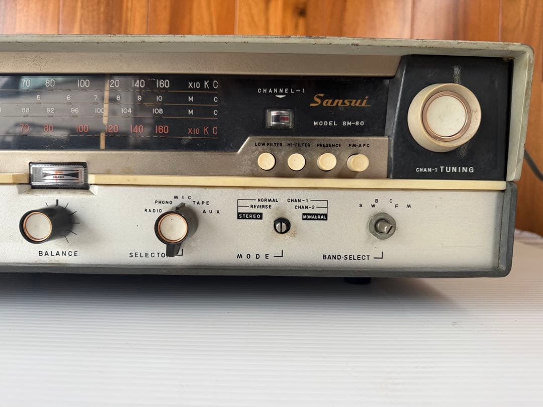 サンスイ SM-80 管球式チューナーアンプレシーバー 真空管アンプ(a47)