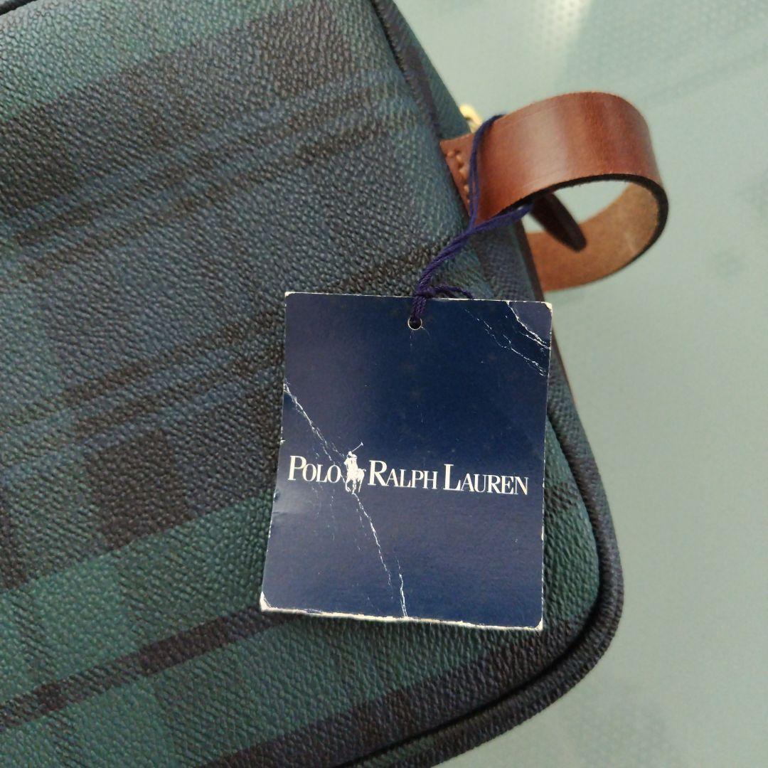 未使用タグ付き美品です！正規品ポロラルフローレン チェック クラッチバッグ