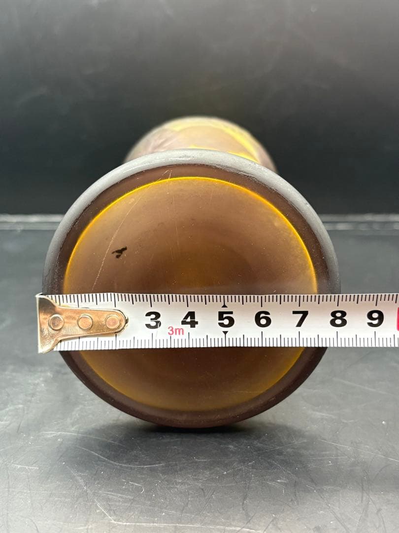 エミールガレ タイプ花と葉のモチーフ ガラス花瓶、本2点