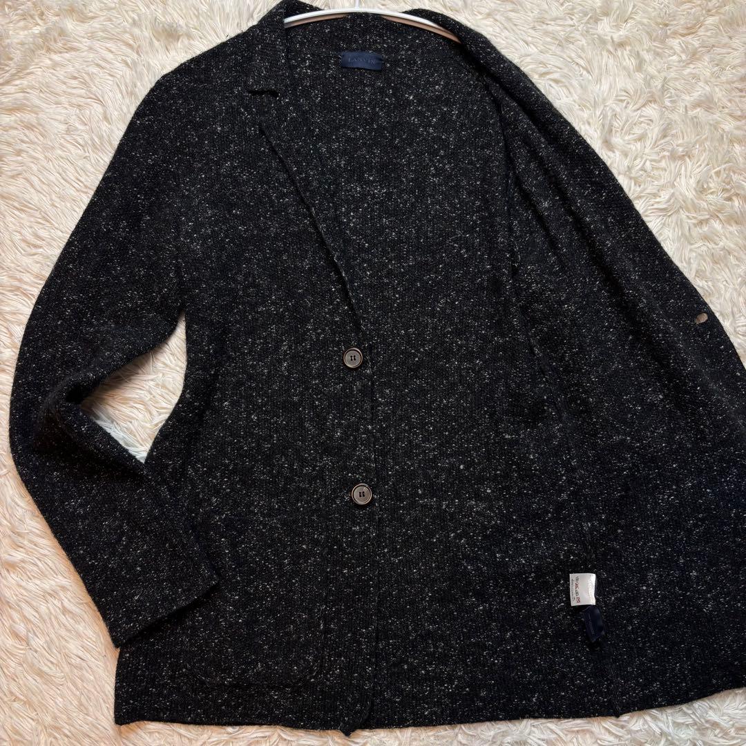 (美品) ランバン カシミヤ100% ニット テーラードジャケット