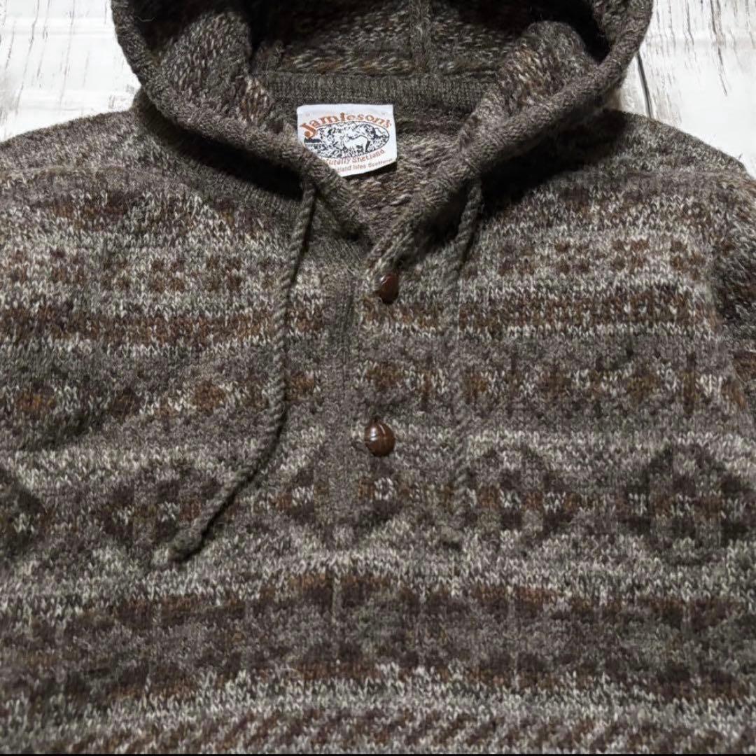美品✨JAMIESONS フェアアイル プルオーバー ウールパーカー F