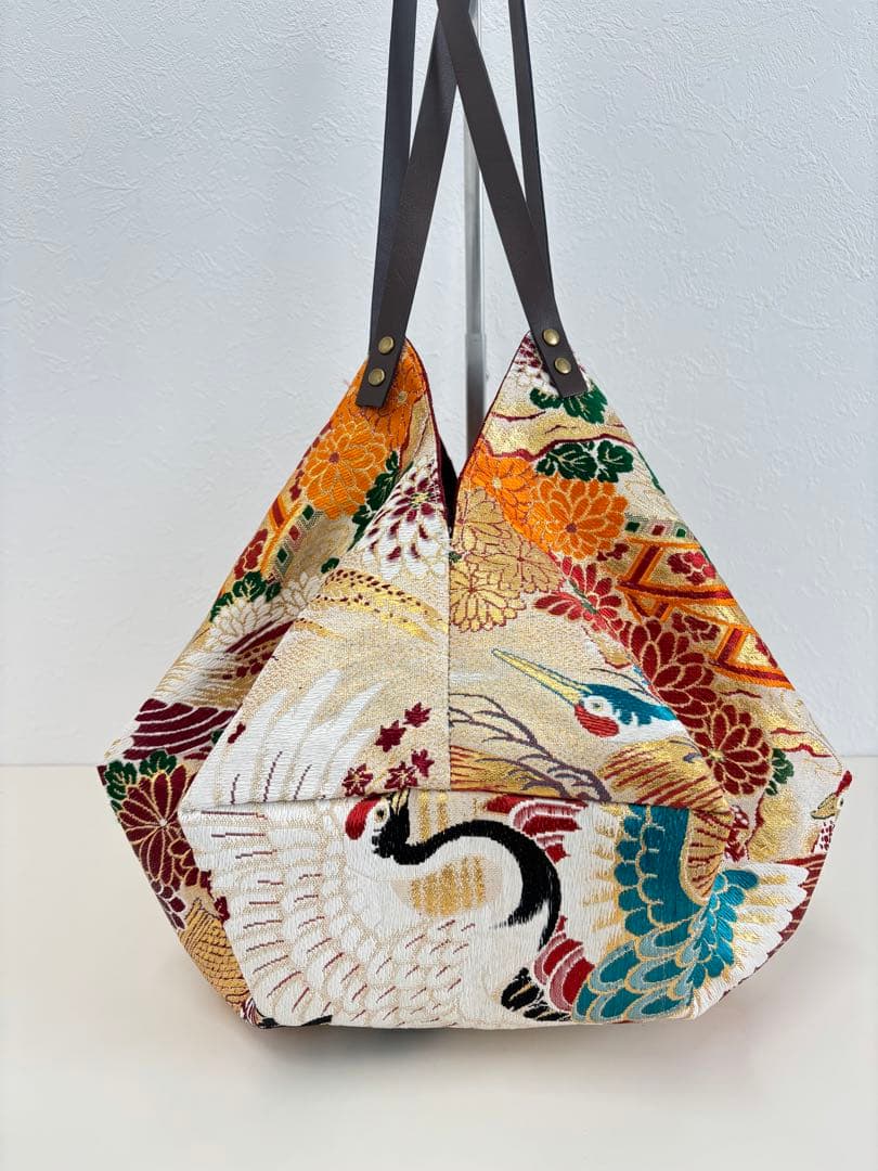 再販　帯リメイクバッグ　あずま袋、風呂敷袋、エコバッグ、八角バッグ