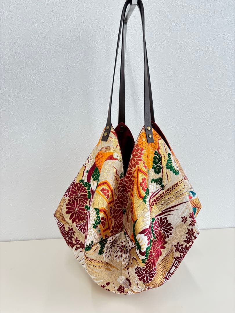 再販　帯リメイクバッグ　あずま袋、風呂敷袋、エコバッグ、八角バッグ