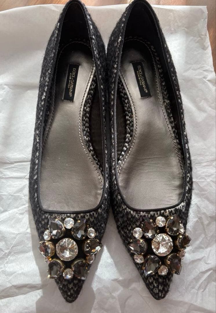 Dolce & Gabbana ビジュー付きフラットシューズ