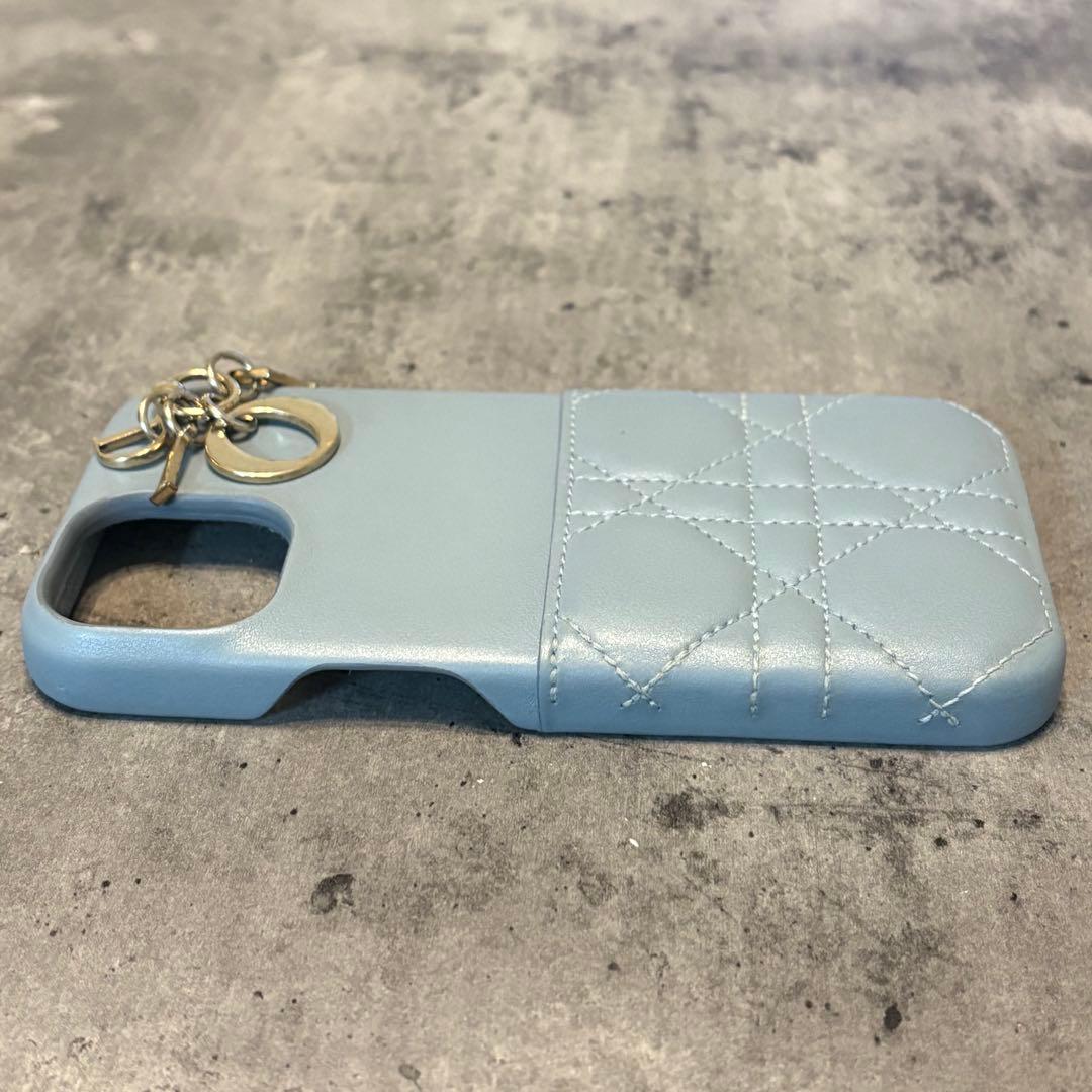 ディオール DIOR iPhone14 スマホケース ブルーグレー　正規品