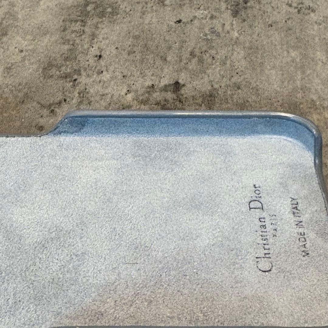 ディオール DIOR iPhone14 スマホケース ブルーグレー　正規品