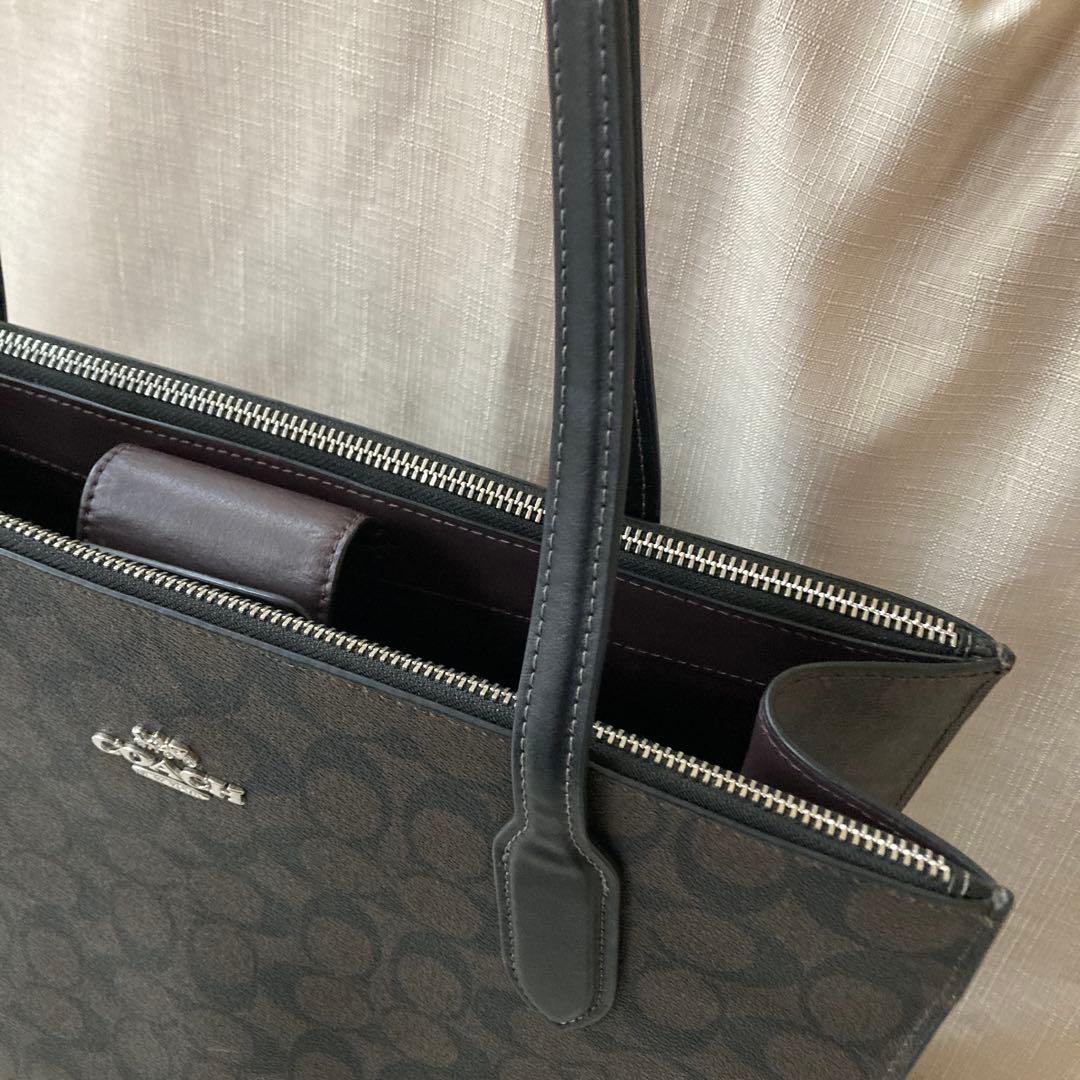 COACH ダークブラウン ビジネスバッグ