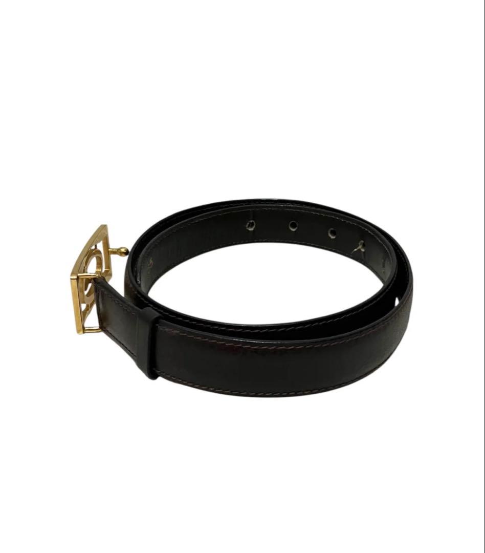 CELINE セリーヌ トリオンフ レザーベルト ゴールド金具 サイズ65