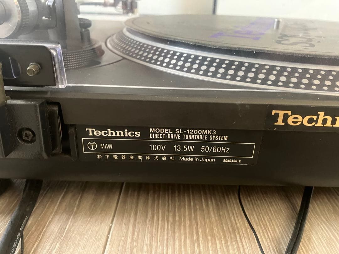 テクニクス　SL-1200 MK3 ターンテーブル　レコード