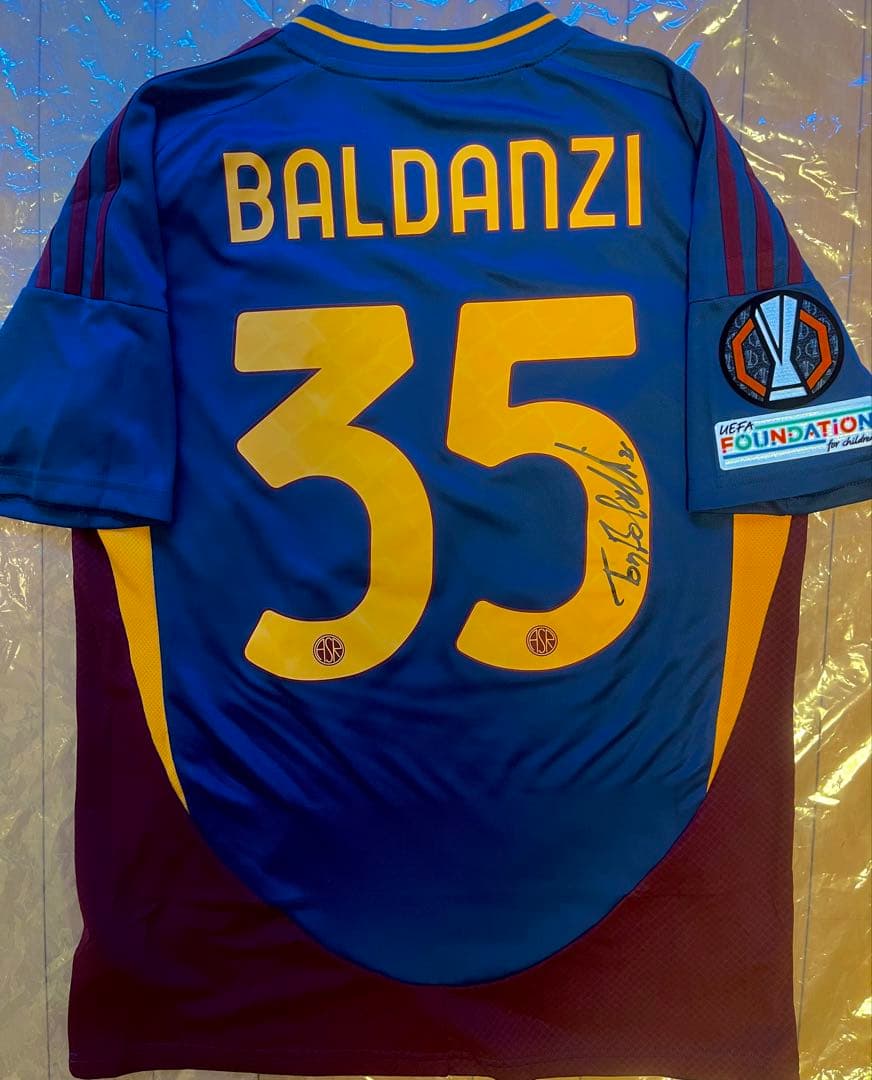 【ASローマ】トンマーゾ・バルダンツィ 選手支給&直筆サイン入りユニフォーム