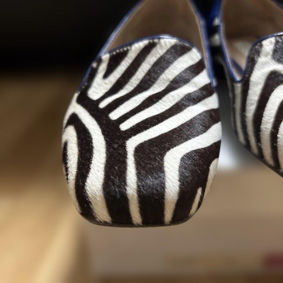 【MaxMara 】ゼブラ柄 ローファー / 37サイズ