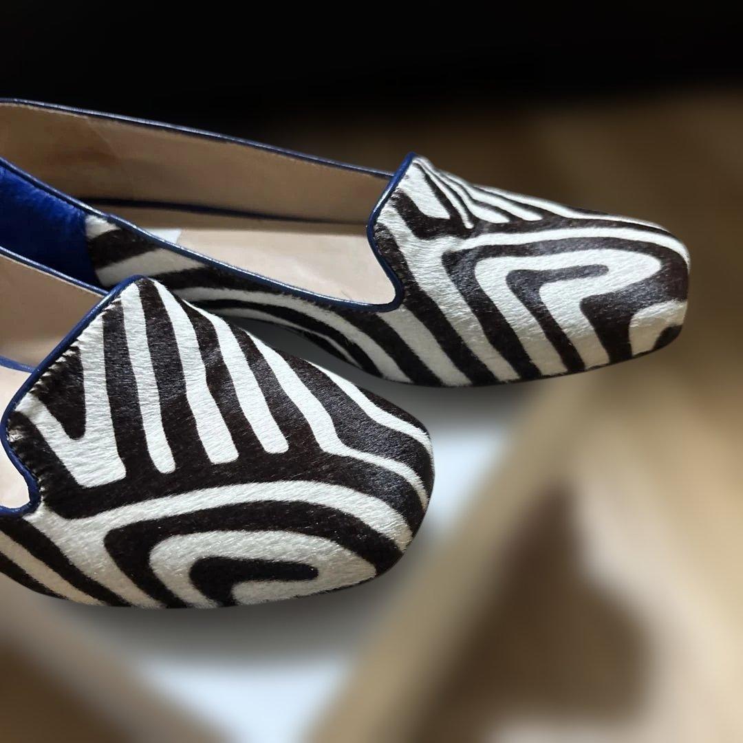 【MaxMara 】ゼブラ柄 ローファー / 37サイズ