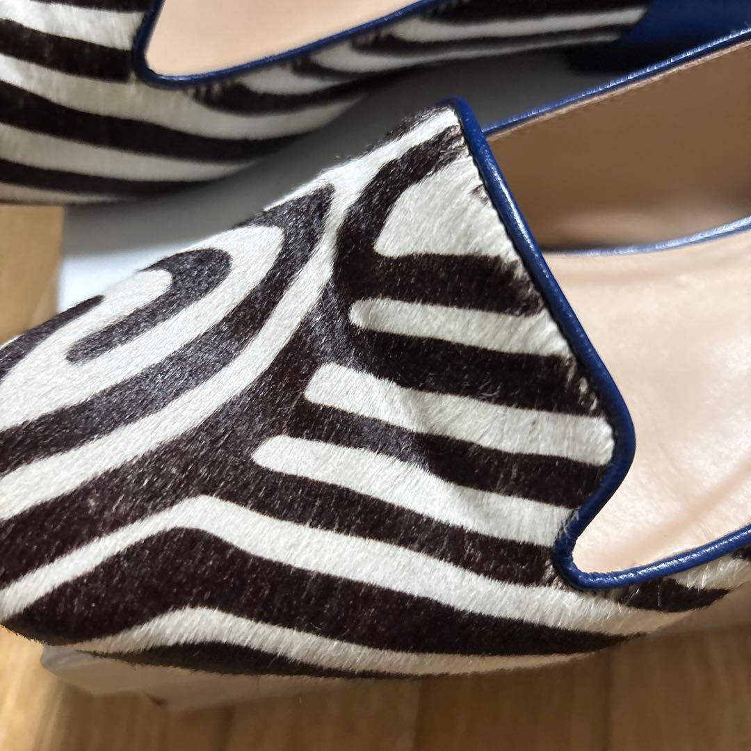【MaxMara 】ゼブラ柄 ローファー / 37サイズ