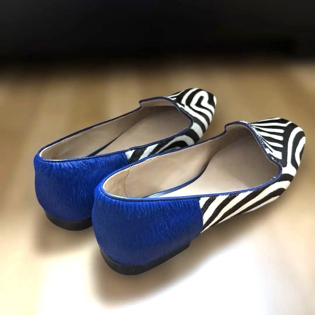 【MaxMara 】ゼブラ柄 ローファー / 37サイズ