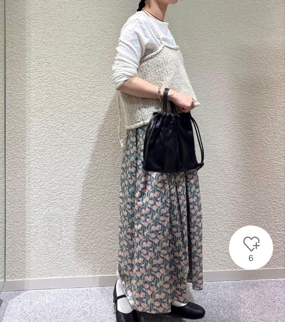 新品　かぐれ　今季　 2025秋冬　アルパカウールブークレニットキャミソール