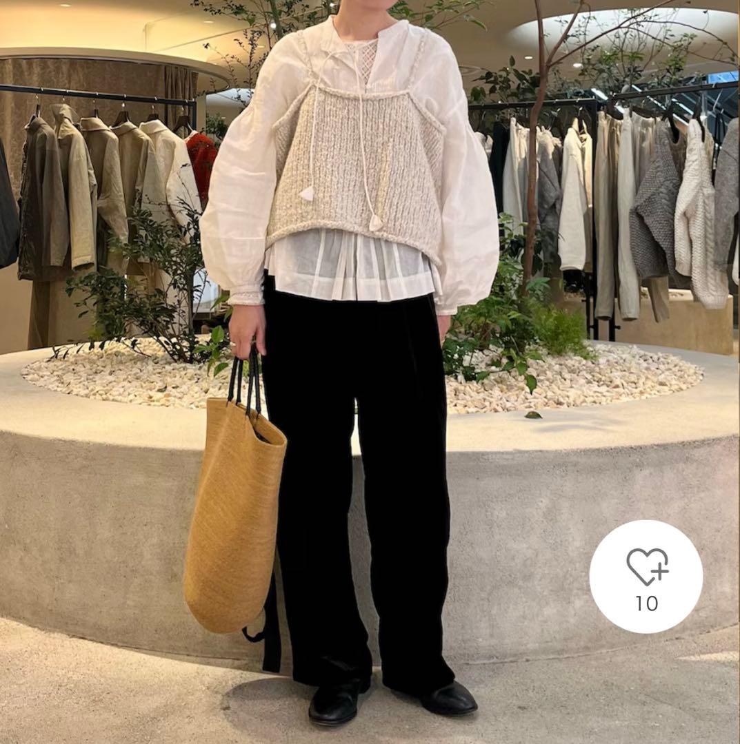 新品　かぐれ　今季　 2025秋冬　アルパカウールブークレニットキャミソール