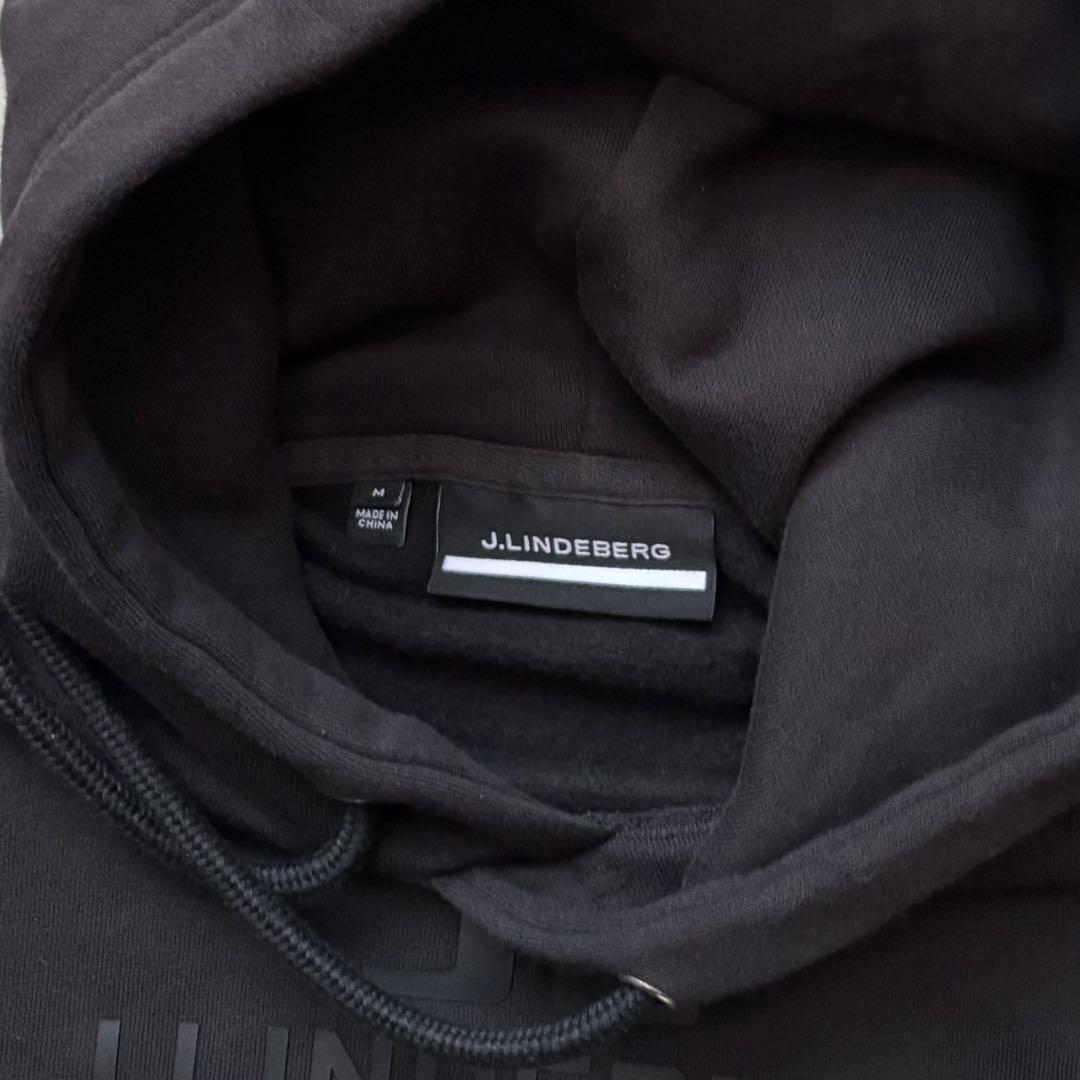 J.LINDEBERG ジェイリンドバーグ 裏起毛フードパーカー ブリッジロゴ