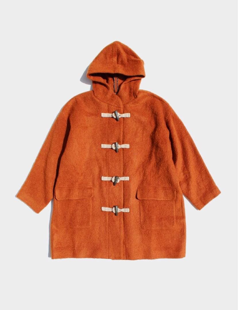 【希少】 バージスブルック オーバーサイズダッフルコート オレンジ フーデッド