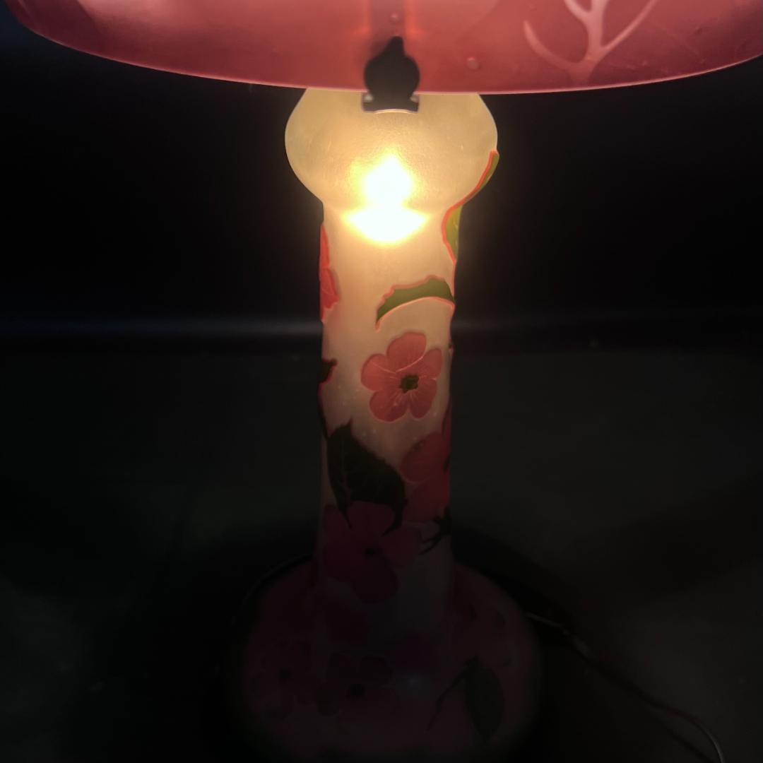 フォロー割　ガレ風　テーブルランプ　フロアランプ　アンティーク調　高さ49cm