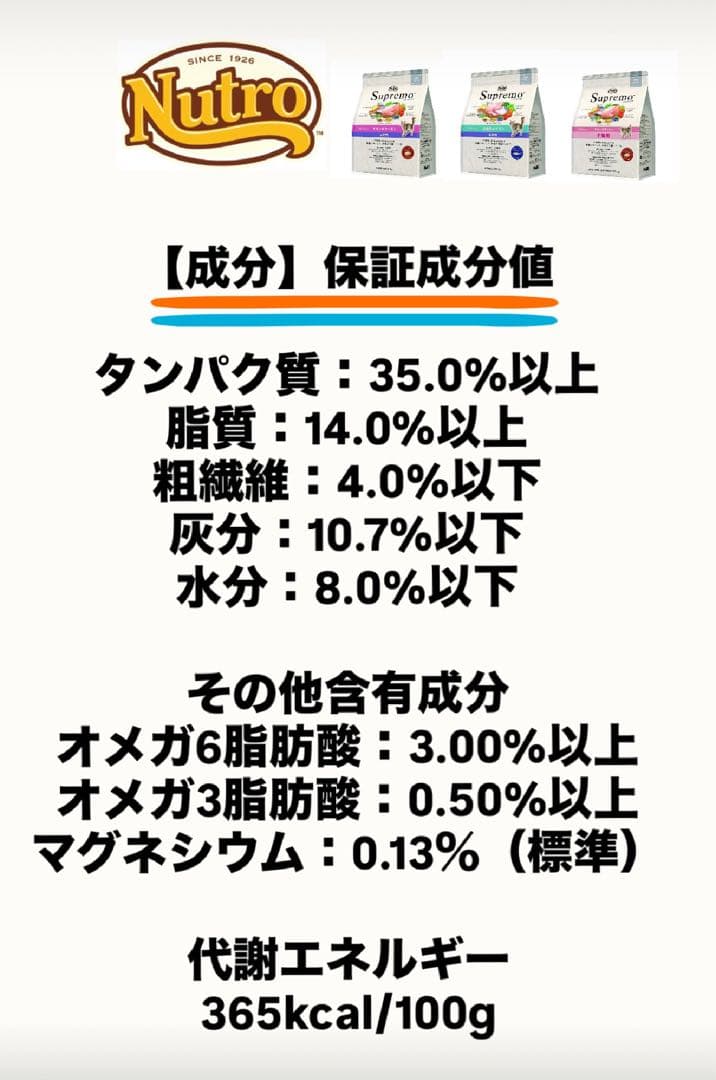 ニュートロ　シュプレモ　成猫&子猫用ミックス3kg 各１袋　①