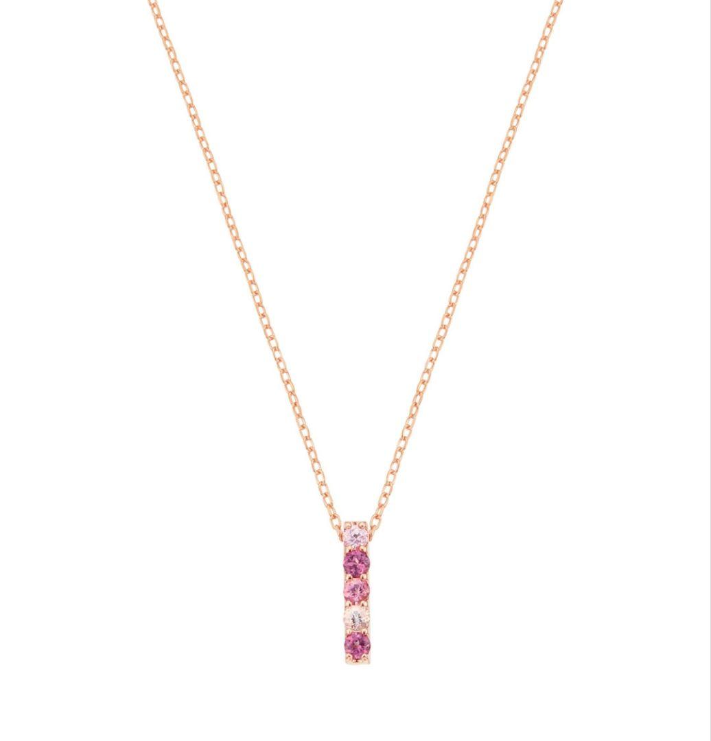 ジュエリーツツミ　ネックレス　マルチストーン　K10PG　ピンクサファイア