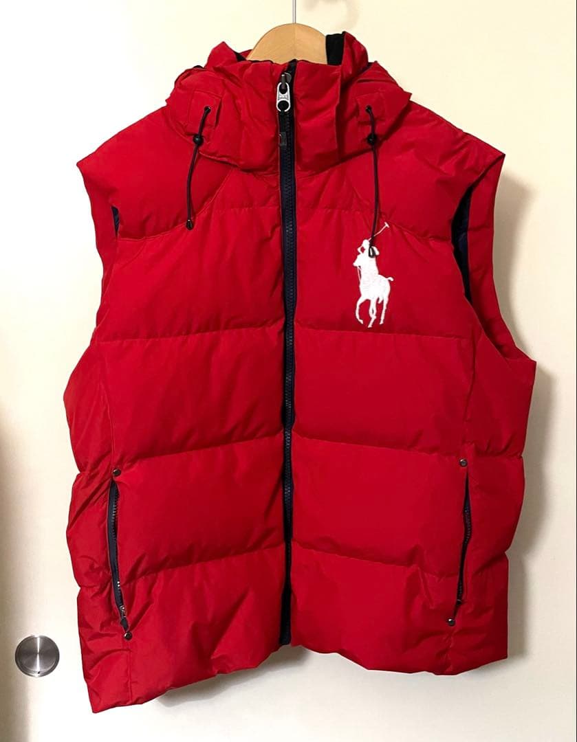 【現行QRタグ】POLO RALPH LAUREN ダウンベスト　赤