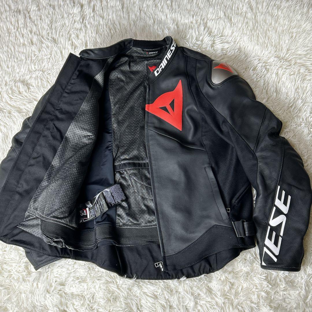 ダイネーゼ レザージャケット バイクウェア サイズ54 黒✖️赤