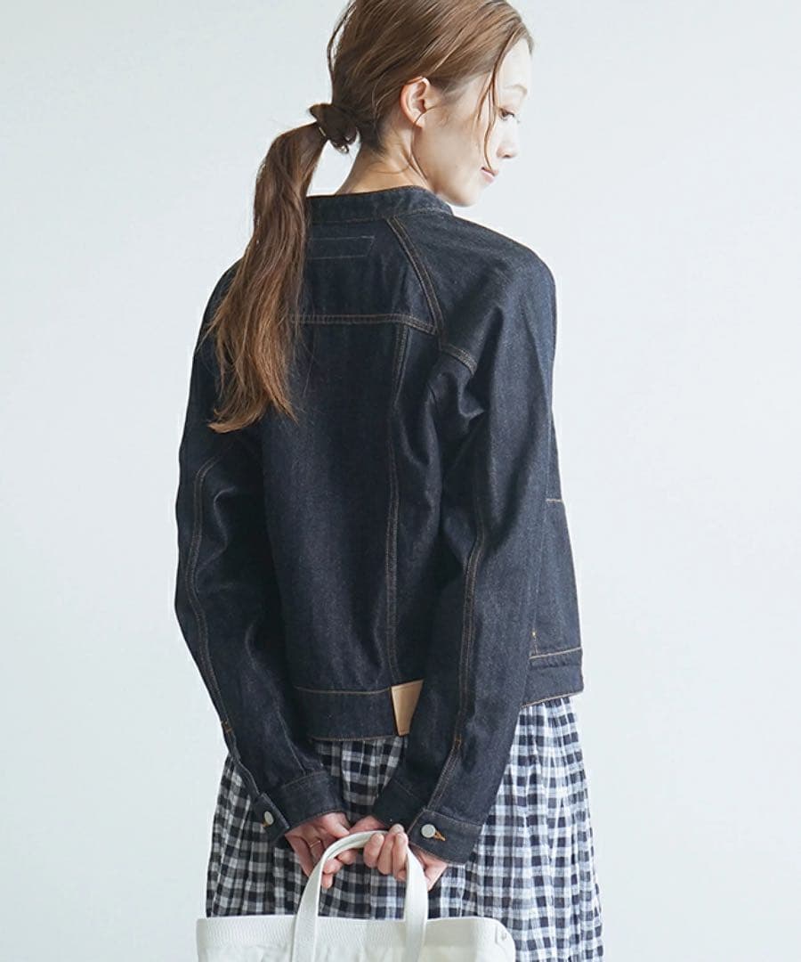 si-si-si comfort スタンドカラーベーシックデニムジャケット40