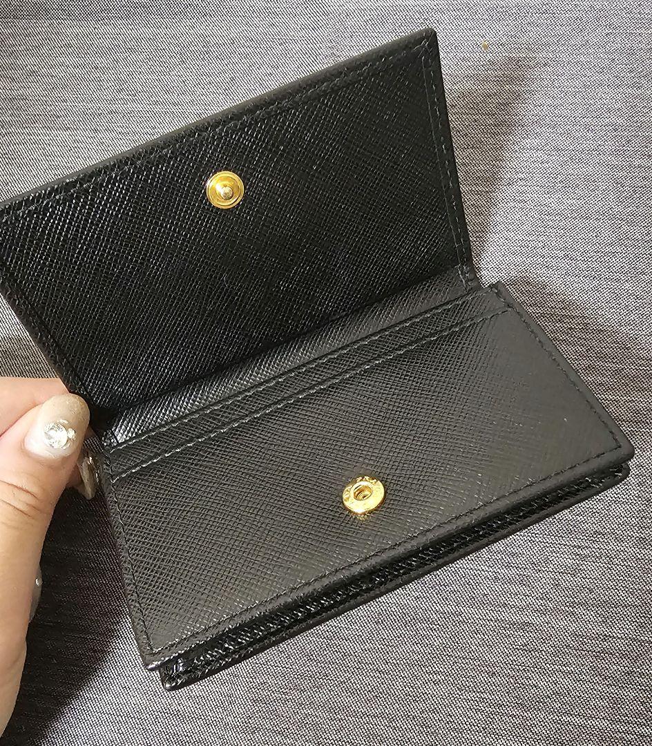 PRADA サフィアーノレザー 名刺入れ ネロ 購入証アリ